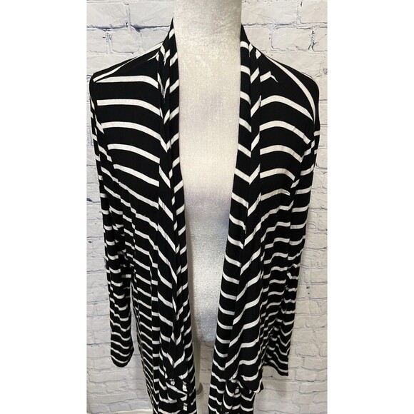Lane Bryant black-and-white striped cardigan Size 18/20 - Picture 2 of 7
